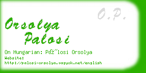 orsolya palosi business card